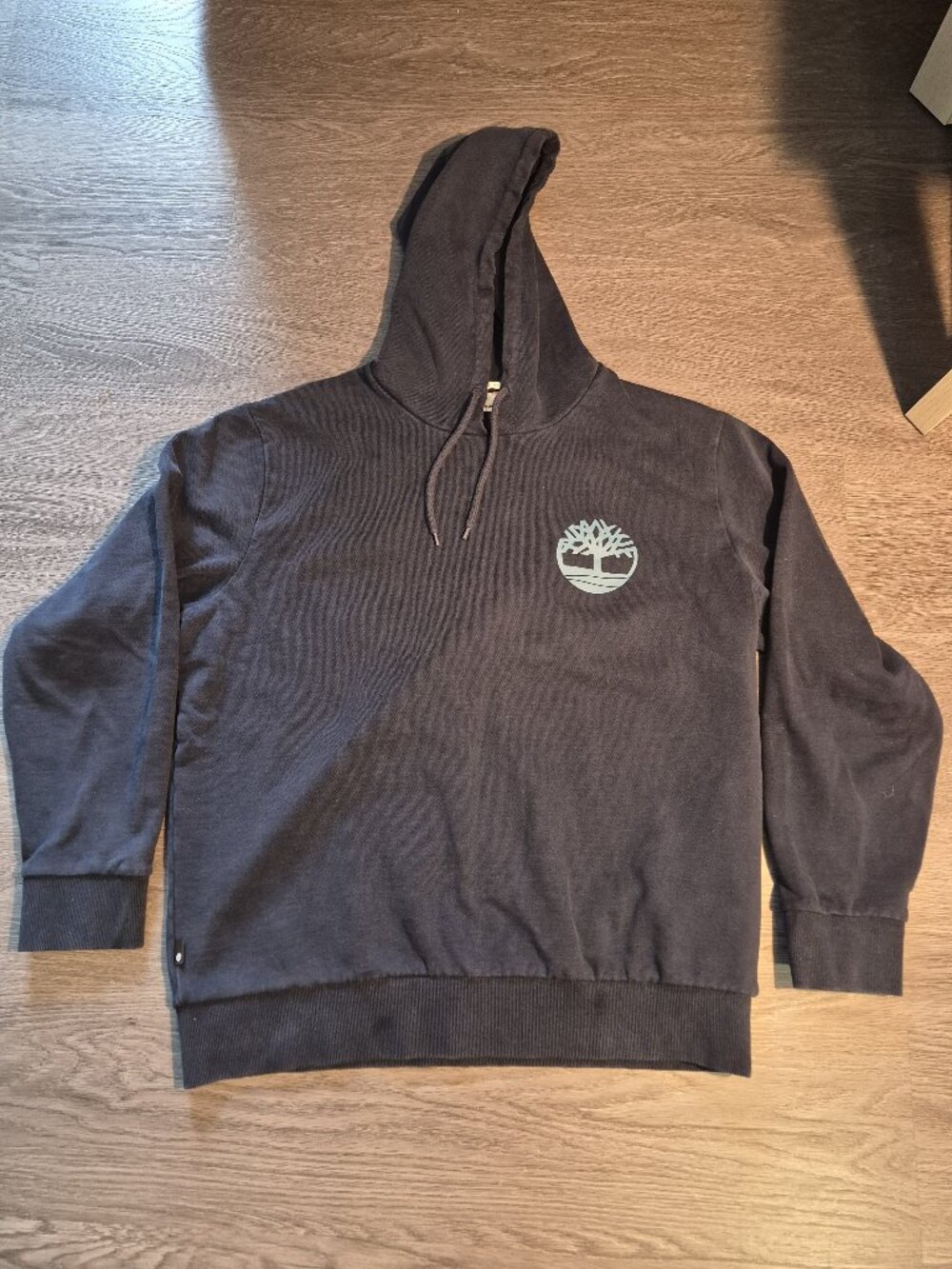 Timberland Navy Blue Pullover Hoodie Big Back Tree Logo XL